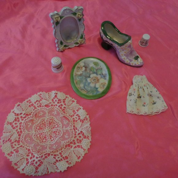 VINTAGE EDWARDIAN ROMANCE SHOE FRAME PLAQUE ETC. LOT - Picture 7 of 7